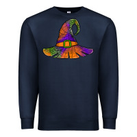 Navy Spider Web Witch Hat Premium Sweatshirt - Jasminsmagicworld