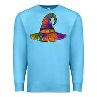 Ocean Blue Spider Web Witch Hat Premium Sweatshirt - Jasminsmagicworld
