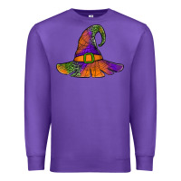 Purple Spider Web Witch Hat Premium Sweatshirt - Jasminsmagicworld