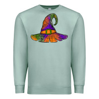 Seafoam Spider Web Witch Hat Premium Sweatshirt - Jasminsmagicworld