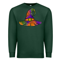 Sports Green Spider Web Witch Hat Premium Sweatshirt - Jasminsmagicworld