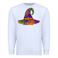 White Spider Web Witch Hat Premium Sweatshirt - Jasminsmagicworld