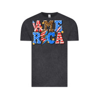 Vintage Black America with lightning bolt Vintage Tee - texasbilliewilder
