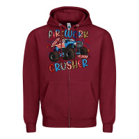 Burgundy firework crusher Zipper Hoodie - Artiststas