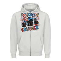 Dove Grey firework crusher Zipper Hoodie - Artiststas