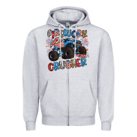 Heather Grey firework crusher Zipper Hoodie - Artiststas