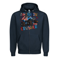 Navy firework crusher Zipper Hoodie - Artiststas