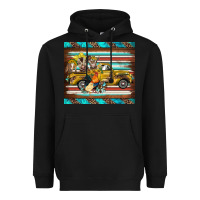 Black western truck farm animals serape leopard turquoise's Heavyweight Hoodie - BarkalooDesign