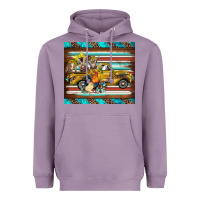 Lavender western truck farm animals serape leopard turquoise's Heavyweight Hoodie - BarkalooDesign