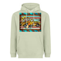 Matcha western truck farm animals serape leopard turquoise's Heavyweight Hoodie - BarkalooDesign