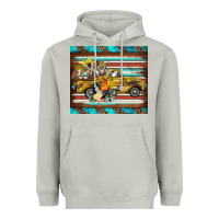Moon Dust western truck farm animals serape leopard turquoise's Heavyweight Hoodie - BarkalooDesign