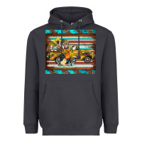 Smoke western truck farm animals serape leopard turquoise's Heavyweight Hoodie - BarkalooDesign