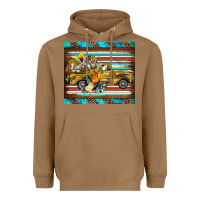 Toasted Coconut western truck farm animals serape leopard turquoise's Heavyweight Hoodie - BarkalooDesign