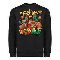 Black Festive af Christmas black girl sneakers Heavyweight Sweatshirt - RanaPortraitStore