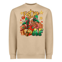 Mushroom Festive af Christmas black girl sneakers Heavyweight Sweatshirt - RanaPortraitStore