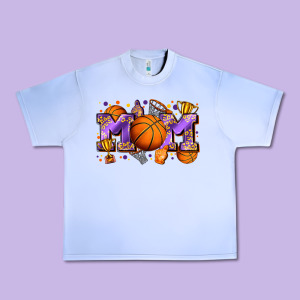Mom Basketball Urban Heavy Tee Designed By Zillion Design Studio