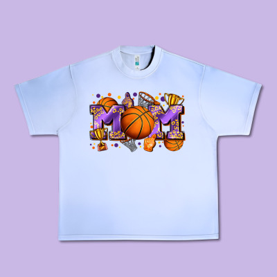 Mom Basketball Urban Heavy Tee Designed By Zillion Design Studio