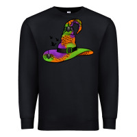 Black Witch Hat With Spiders Premium Sweatshirt - Jasminsmagicworld