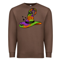 Chestnut Witch Hat With Spiders Premium Sweatshirt - Jasminsmagicworld