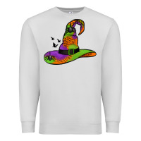 Dove Grey Witch Hat With Spiders Premium Sweatshirt - Jasminsmagicworld