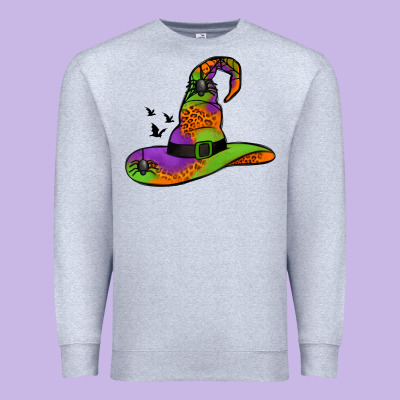 Witch Hat With Spiders Premium Sweatshirt Designed By Jasminsmagicworld