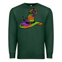 Sports Green Witch Hat With Spiders Premium Sweatshirt - Jasminsmagicworld