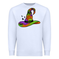 White Witch Hat With Spiders Premium Sweatshirt - Jasminsmagicworld