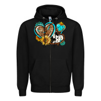 Black western leopard pride  hearts Zipper Hoodie - AdoDesignShop