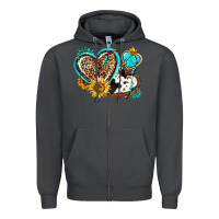 Smoke western leopard pride  hearts Zipper Hoodie - AdoDesignShop