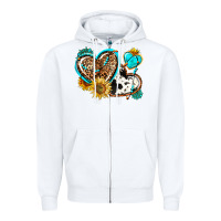 White western leopard pride  hearts Zipper Hoodie - AdoDesignShop