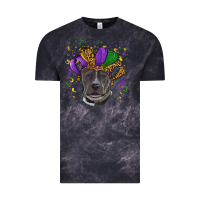Cloud Black mardi gras pitbull Vintage Tee - RanaPortraitStore