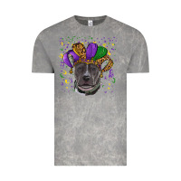 Cloud Rock mardi gras pitbull Vintage Tee - RanaPortraitStore