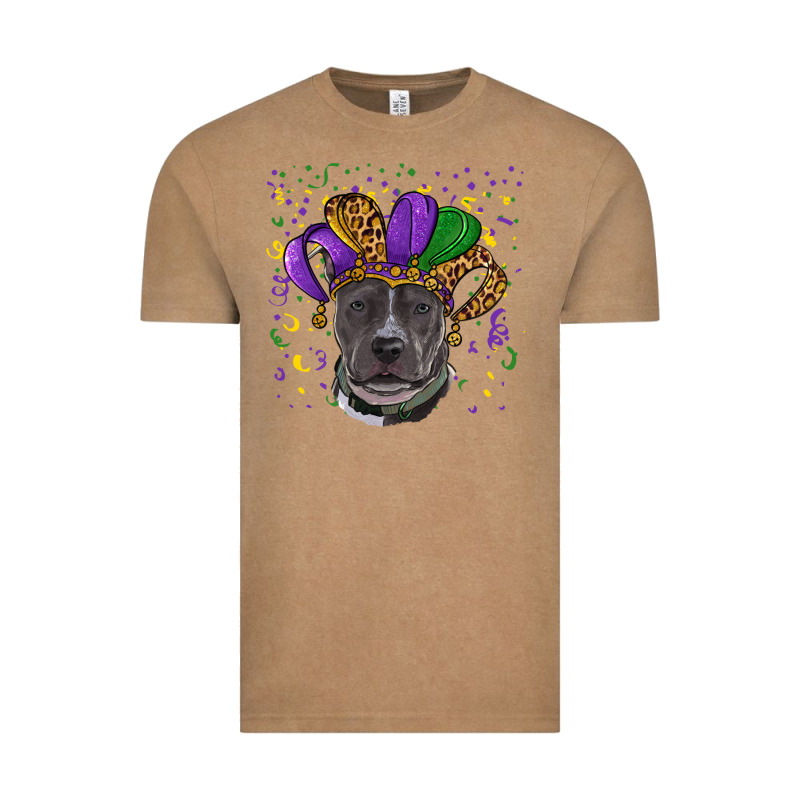 Mardi Gras Pitbull Vintage Tee by RanaPortraitStore | Teevron
