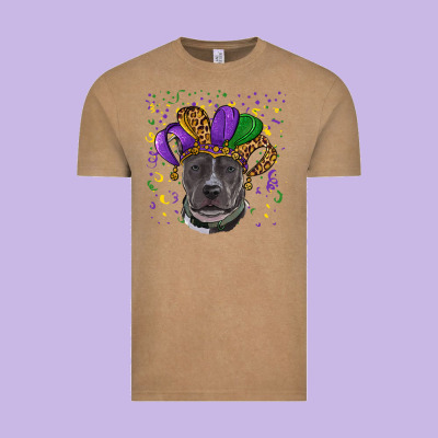 Vintage Tee mardi gras pitbull