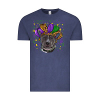 Vintage Denim mardi gras pitbull Vintage Tee - RanaPortraitStore