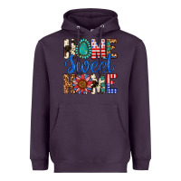 Plum Home Sweet Home Heavyweight Hoodie - LillyAllenDesigns