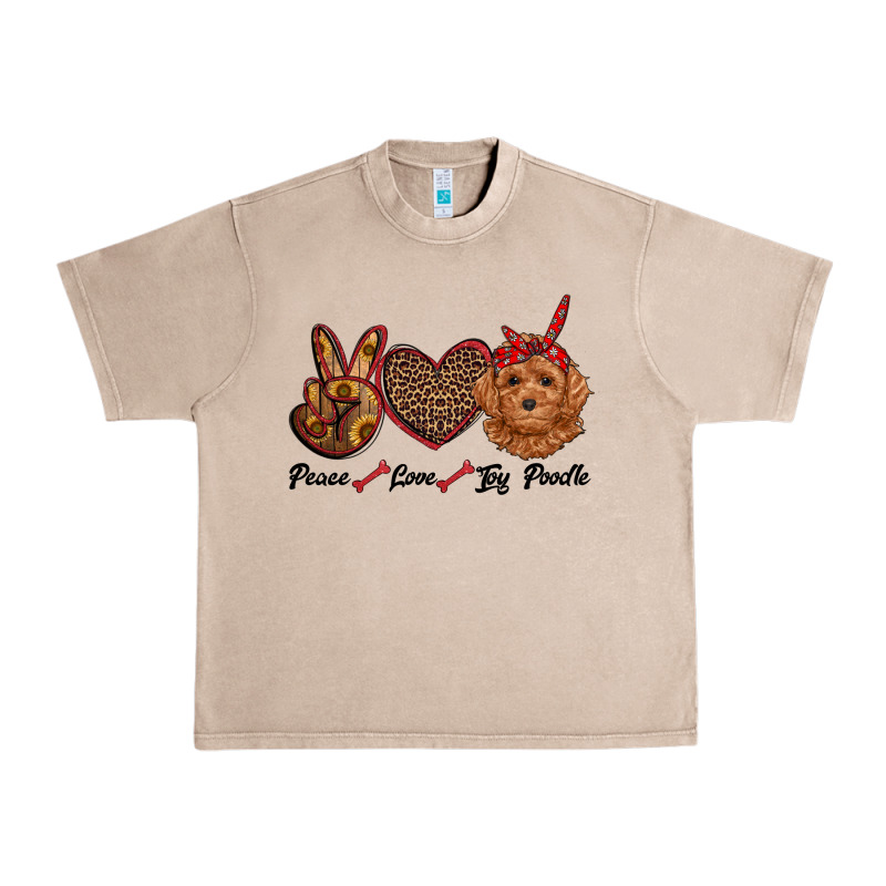 Peace Love Toy Poodle Urban Heavy Tee by RanaPortraitStore | Teevron
