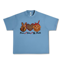 Pebble Blue peace love toy poodle Urban Heavy Tee - RanaPortraitStore