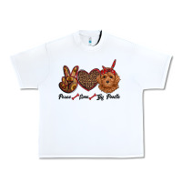 White peace love toy poodle Urban Heavy Tee - RanaPortraitStore