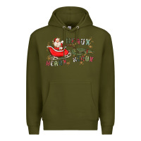 Army Green heaux heaux heaux Premium Hoodie - MaliasSmallBusiness
