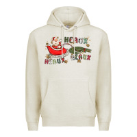 Oatmeal Heather heaux heaux heaux Premium Hoodie - MaliasSmallBusiness