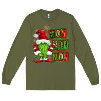 Army Green ho ho no christmas gnomes Long Sleeve Tee - FaDigitalArtStudio