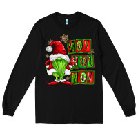 Black ho ho no christmas gnomes Long Sleeve Tee - FaDigitalArtStudio