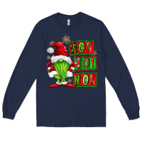 Navy ho ho no christmas gnomes Long Sleeve Tee - FaDigitalArtStudio