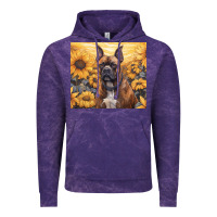 Cloud Purple boxer dog Vintage Hoodie - Unal Design