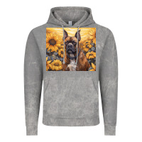 Cloud Rock boxer dog Vintage Hoodie - Unal Design
