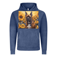 Vintage Denim boxer dog Vintage Hoodie - Unal Design