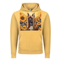 Vintage Mustard boxer dog Vintage Hoodie - Unal Design