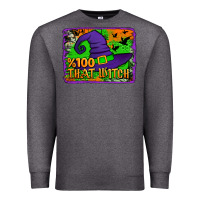 Charcoal Heather Witch's Hat 100 That Witch Premium Sweatshirt - Jasminsmagicworld