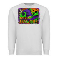 Dove Grey Witch's Hat 100 That Witch Premium Sweatshirt - Jasminsmagicworld